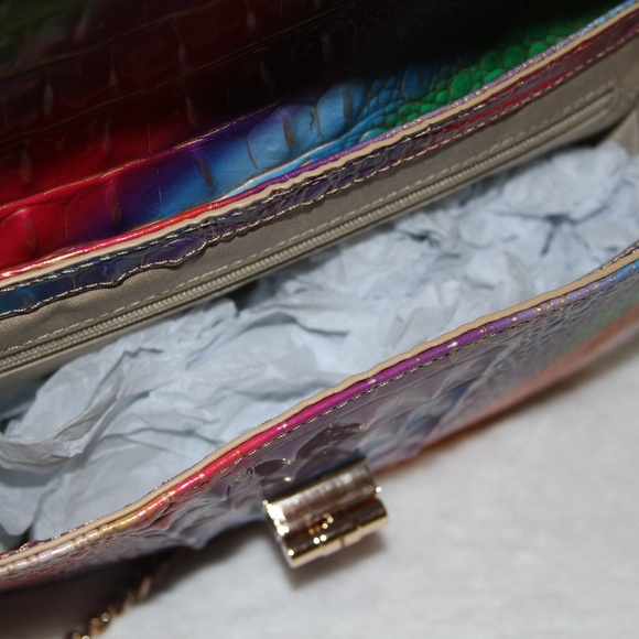 BRAHMIN Rosa Crossbody Shoulder Bag Heart Tassel Charms Rainbow Purse Handbag - Picture 6 of 6